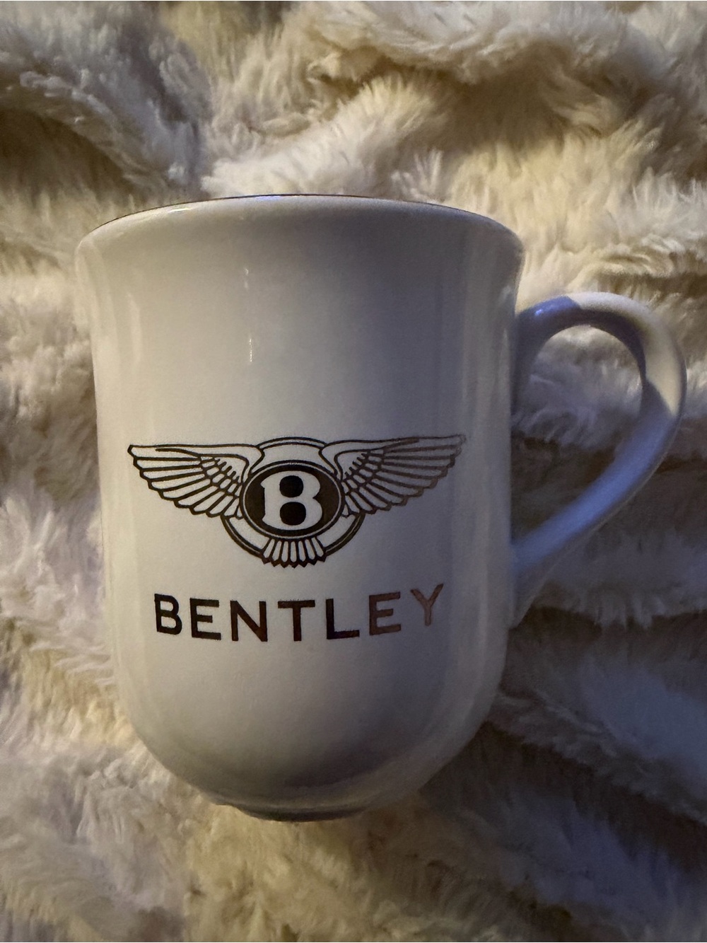 Bentley White Ceramic Logo Mug